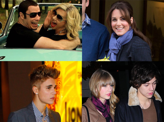 Olivia-Newton John , John Travolta, Justin Bieber, Taylor Swift, Harry Styles, Kate Middleton Olivia-Newton John , John Travolta, Justin Bieber, Taylor Swift, Harry Styles, Kate Middleton